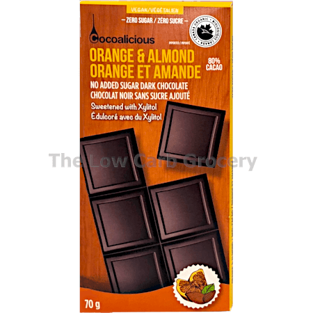 No Added Sugar 80% Dark Chocolate - Orange and Almond